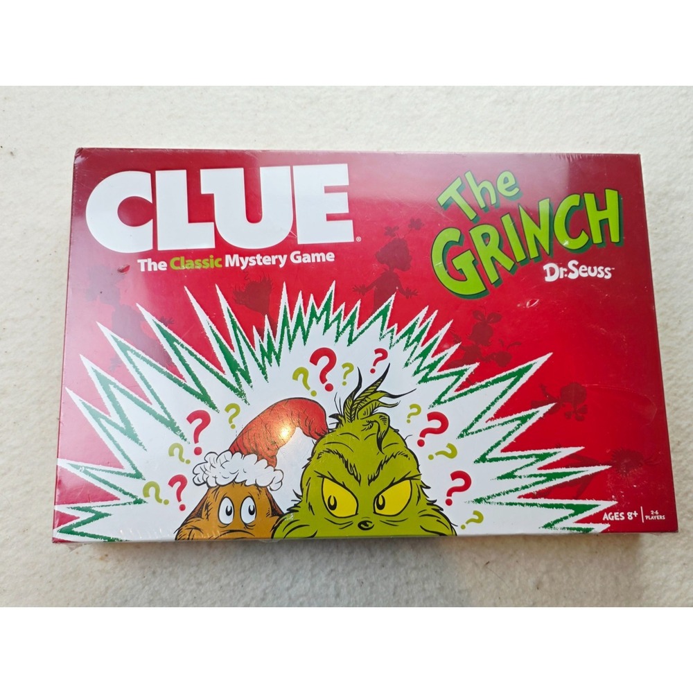 CLUE How the Grinch Stole Christmas Mystery Board Game Holidays Sealed READ